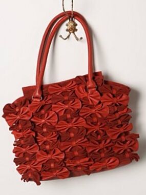 Miss Albright farfalle Bow Red Tote Bag - Women Anthropologie